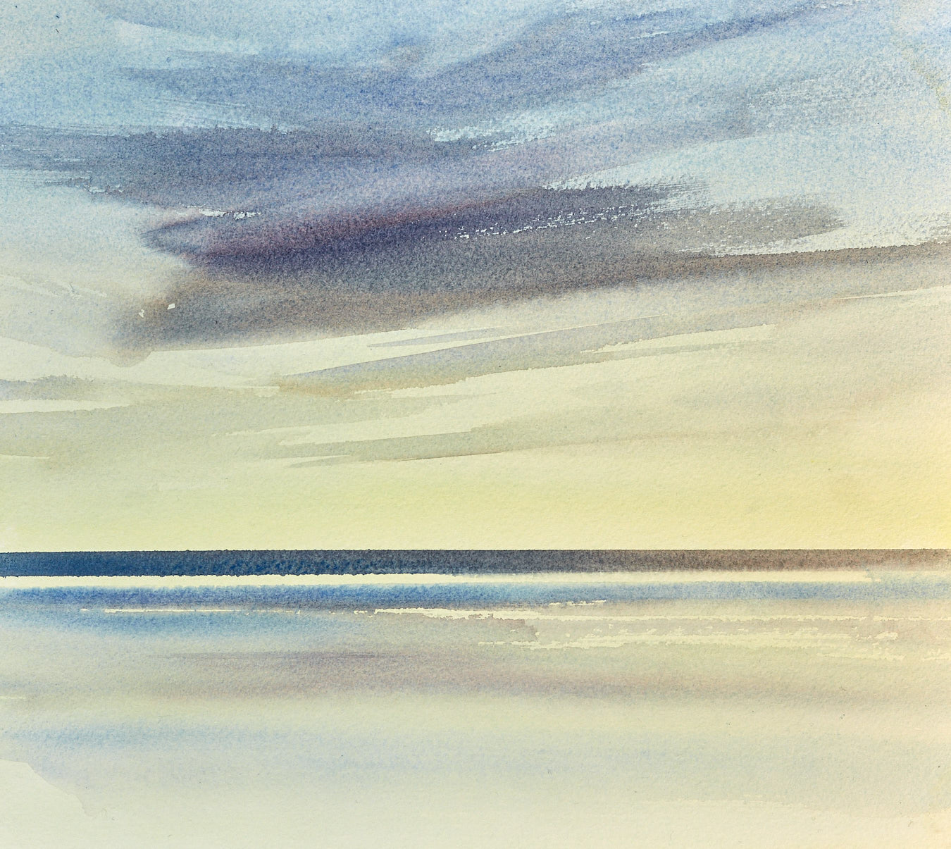 Large image of Evening tide original watercolour painting