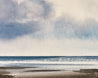 Light on the shoreline original seascape watercolour painting thumbnail - detail view