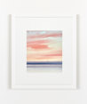 Serene sunset watercolour painting thumbnail - example framed view