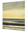 Sunset over the tide original seascape watercolour painting thumbnail - side view
