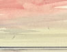 Twilight horizons original seascape watercolour painting thumbnail - detail view