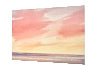 Twilight over the shore original seascape watercolour painting thumbnail - side view