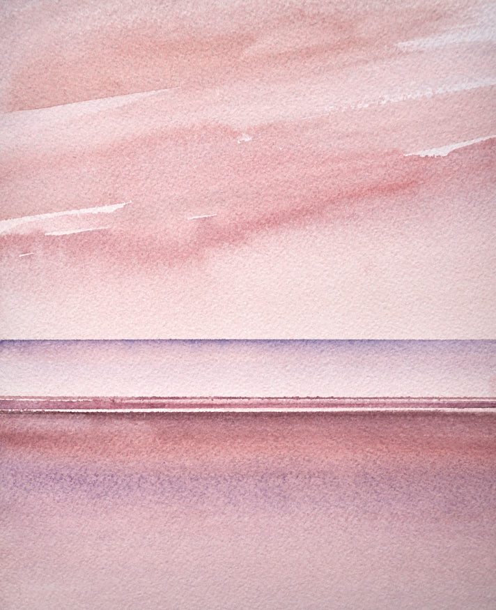 Late light, St Annes-on-sea original watercolour painting