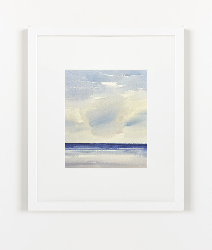 Offshore light watercolour painting by Timothy Gent - example framed view