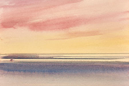 Beach painting Serene twilight article
