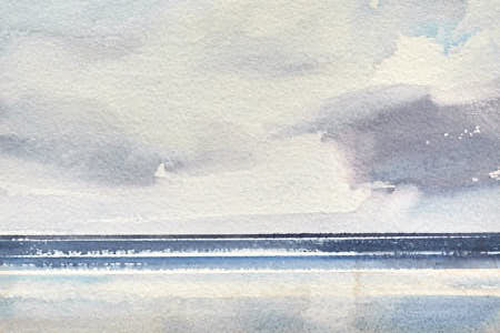 Cloudburst out to sea watercolour painting article
