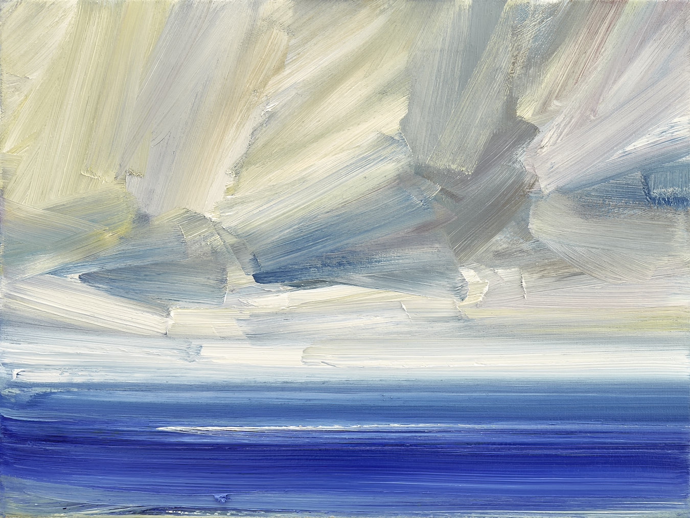 Large image of abstract seascape oil painting Into the blue