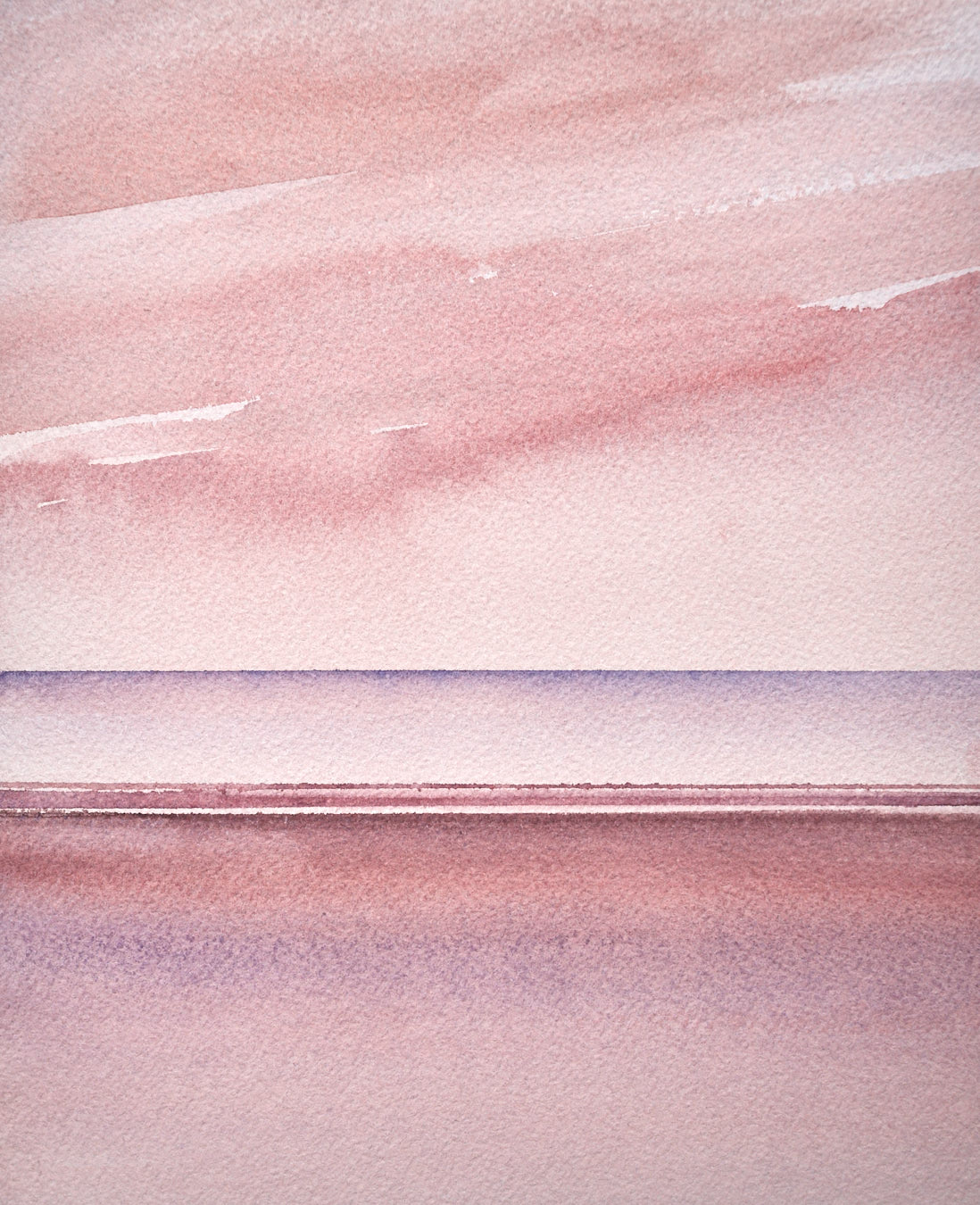 Large image of Late light, St Annes-on-sea original watercolour painting