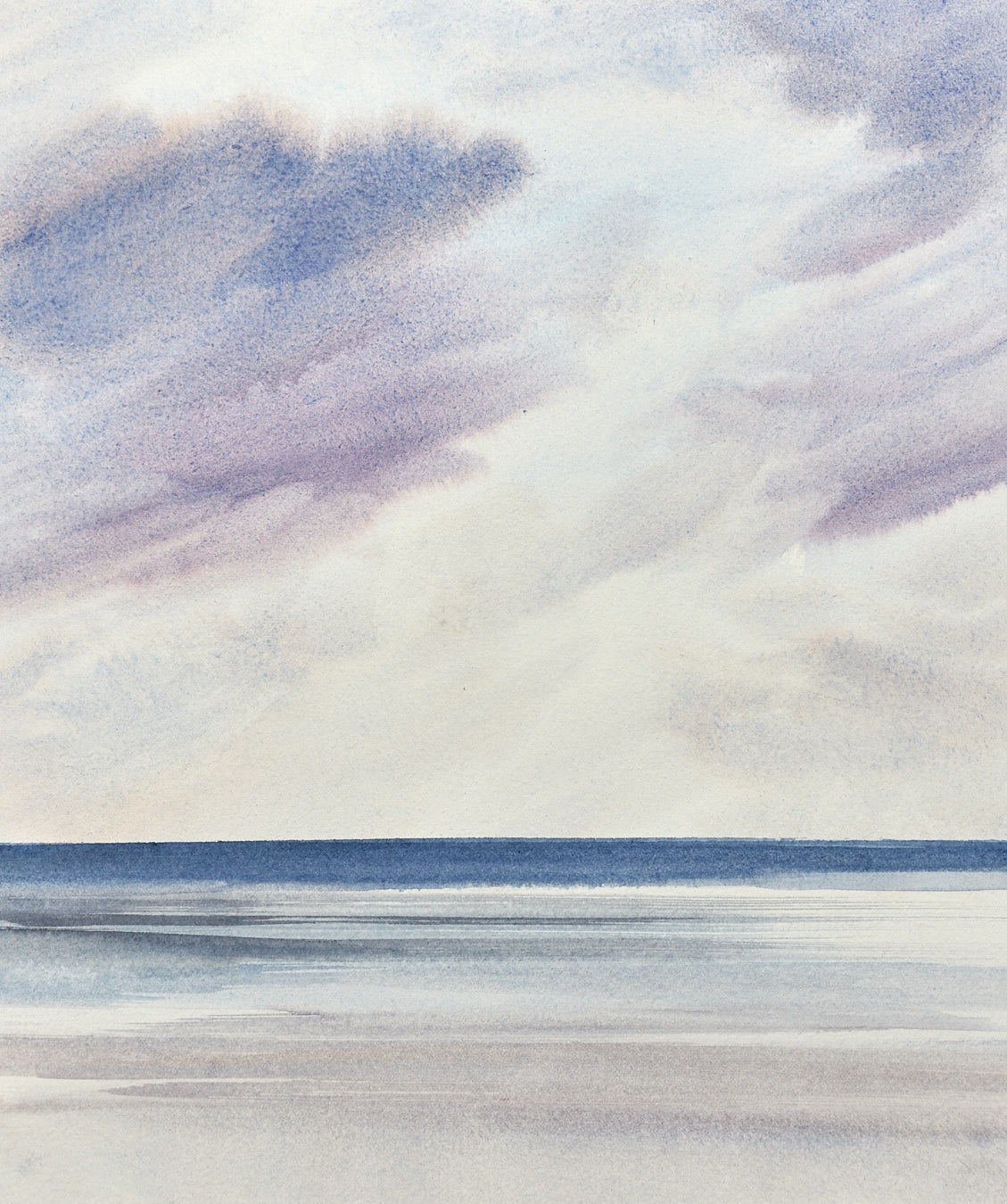 Large image of Light across the sea original watercolour painting