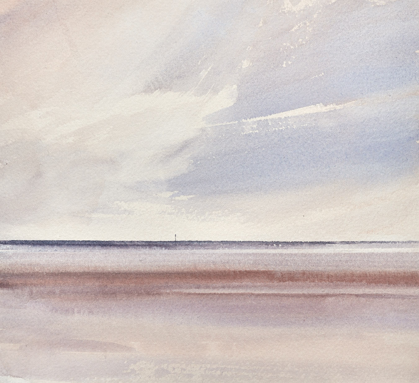 Large image of Light over the sea, Lytham original watercolour painting