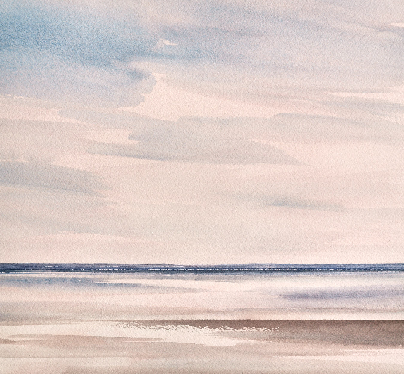 Large image of Light over the shore, St Annes-on-sea original watercolour painting