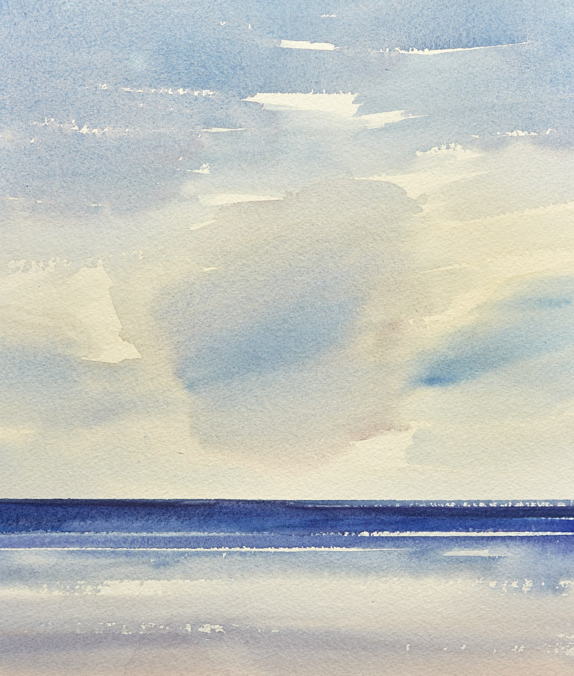 Large image of Offshore light original watercolour painting