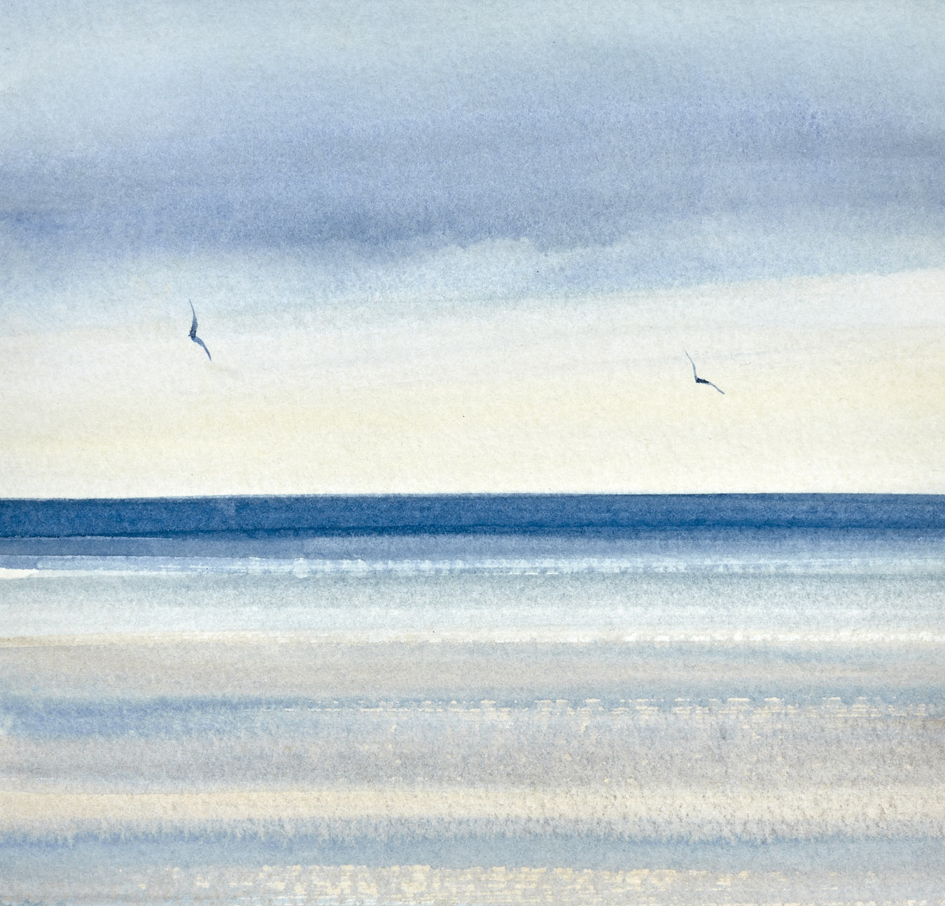 Large image of Upon the shore original watercolour painting by Timothy Gent