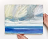 Seascape oil painting for sale Into the blue seascape art thumbnail - scale view