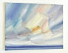Seascape oil painting for sale Open shore, Lindisfarne seascape art thumbnail - side view