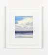 Breezy shore watercolour painting thumbnail - example framed view