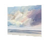 Bright shore original seascape watercolour painting thumbnail - side view