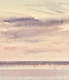Evening seas, Lytham-St-Annes original seascape watercolour painting thumbnail - detail view