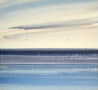 Evening shore, St Annes-on-sea beach original watercolour painting thumbnail view