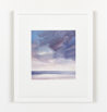 Last light over the beach watercolour painting thumbnail - example framed view