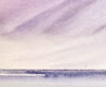 Late skies, St Annes-on-sea beach original watercolour painting thumbnail - detail view
