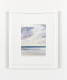 Light across the sea watercolour painting thumbnail - example framed view