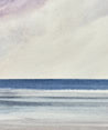 Light across the sea original seascape watercolour painting thumbnail - detail view