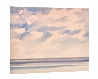 Over the sea, St Annes-on-sea beach original watercolour painting thumbnail - side view