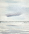 Reflections by the shore, St Annes-on-sea beach original watercolour painting thumbnail view