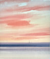 Serene sunset original watercolour painting thumbnail view