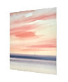 Serene sunset original seascape watercolour painting thumbnail - side view
