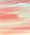 Serene sunset original seascape watercolour painting thumbnail - detail view