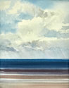 Serene horizons original seascape watercolour painting thumbnail view