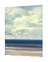 Serene horizons original seascape watercolour painting thumbnail - side view