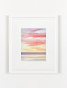 Shore after sunset watercolour painting thumbnail - example framed view