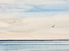 Shoreline original seascape watercolour painting thumbnail - detail view
