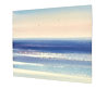 Sparkling shore original seascape watercolour painting thumbnail - side view