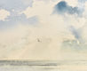 Sunlight over the tide original watercolour painting thumbnail - detail view
