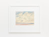 Sunlit beach, Lytham St Annes original seascape watercolour painting thumbnail - framed exampe view
