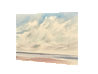 Sunlit beach, Lytham St Annes original seascape watercolour painting thumbnail - side view