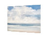 Sunlit seas beach original seascape watercolour painting thumbnail - side view