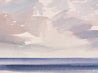 Sunlit seas, Lytham St Annes original seascape watercolour painting thumbnail - detail view