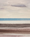 Sunlit tide, Lytham St Annes original seascape watercolour painting thumbnail - detail view