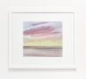Sunset glow over the sea watercolour painting thumbnail - example framed view