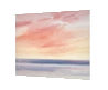 Sunset light out to sea original seascape watercolour painting thumbnail - side view