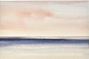 Sunset over the shore original seascape watercolour painting thumbnail view