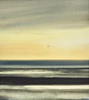 Sunset over the tide original watercolour painting thumbnail view
