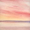 Sunset shore, St Annes-on-sea original watercolour painting thumbnail view