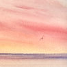 Sunset shore, St Annes-on-sea original watercolour painting thumbnail - detail view
