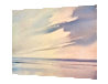 Sunset skies, Lytham St Annes beach original watercolour painting thumbnail - side view